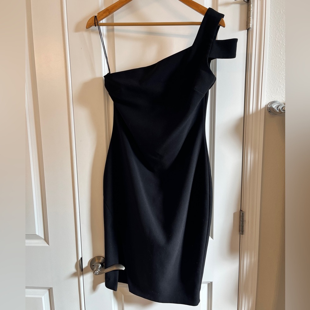 Likely Black One-Shoulder Dress
